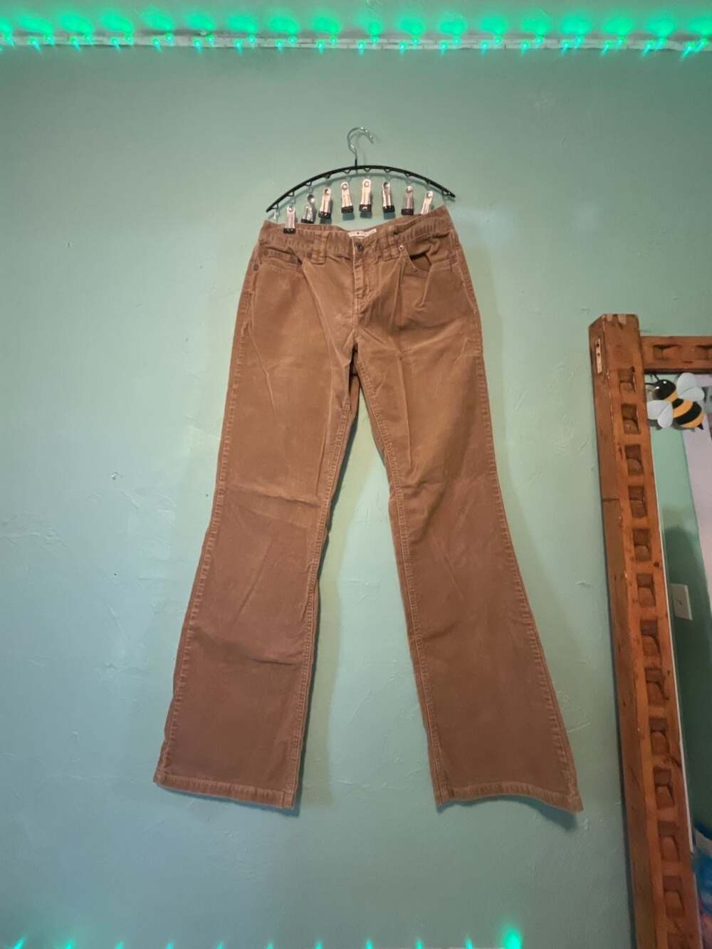 Tommy Hilfiger Women's Tan Corduroy Low-Rise Bootcut Pants